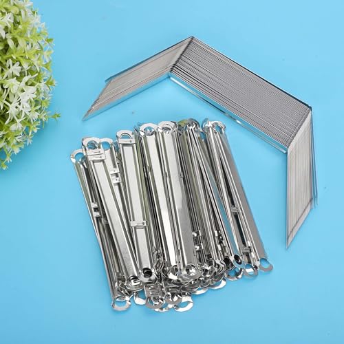 KIMISS Premium Metal -Stecker Papierverschluss Komplettes Set - 50pcs Datei Förderer 2 Loch Eisen Bindemittel Clamp/Holder Papierpapierverschluss Bindungsklamm von KIMISS