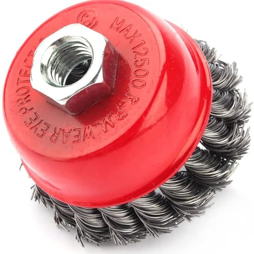 KIMISS Premium -Stahldrahtschleifbecher -Pinsel Set Reinigungs und Schleifarbeiten Ideal DE Rosting, DE Malerei und Schwere Beschichtungsentfernung Industrie und Wissenschaft/Schleifmittel und von KIMISS