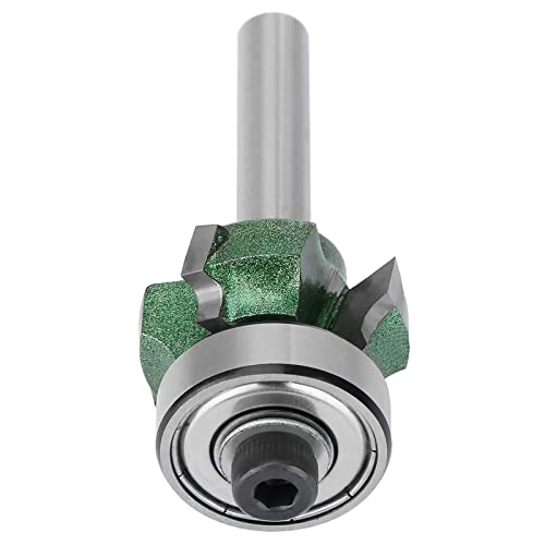 KIMISS Rand Trimmer Router Bit, 4 Zähne -Trimmschneider für Holzbearbeitung, R2 -Router Bit für Kantentrimmen (1/4 * R2) von KIMISS