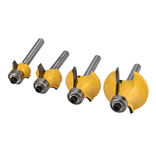 KIMISS Roundover Router Bit Set + 4pcs 1/2 ", 3/8", 1/4 ", /8" Legierung Holzbearbeitungsmahlen Router Bit Set + Professionelle + Tools & Home Improvement/Power & Hand & Hand KIMISS Roundover Router Bit Set + 4pcs 1/2 ", 3/8", 1/4 ", /8" Legierung Holzbearbeitungsmahlen Router Bit Set + Professionelle + Tools & Home Improvement/Power & Hand & Hand von KIMISS
