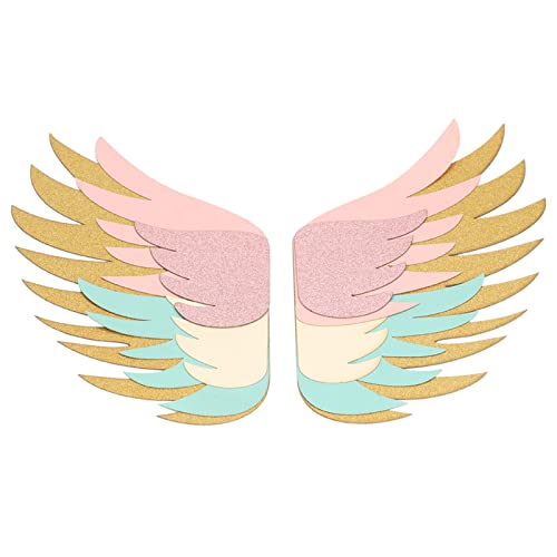 KIMISS Schöne Einzigartige Mehrfarbige Kuchenflügeldekorationen für Hochzeiten, Geburtstage und Partys - Kreative Kuchen -Ornament Requisiten (Stil 3) von KIMISS