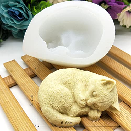 KIMISS Silikonkatze Form - Süße 3D -Katze Seife, Kerze und Mousse Kuchenform BLE Epoxidbackform für DIY Kunsthandwerk von KIMISS