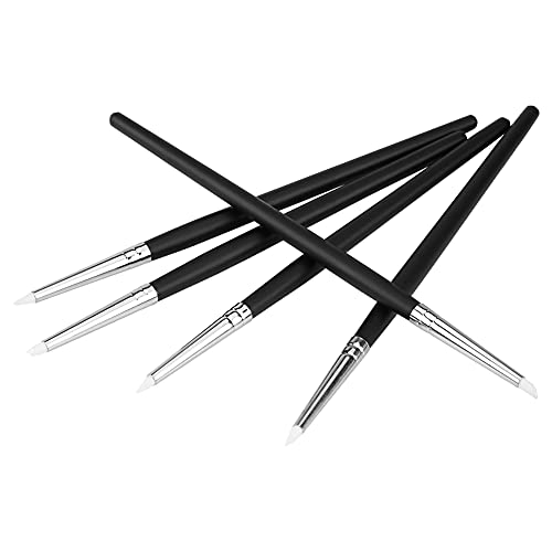KIMISS Ton -Töpferwall -Stift Set 5pcs Silikon Weichkopfwerkzeuge für Kunstprojekte und Handwerk (Weißer Stiftspitze (0#)) von KIMISS