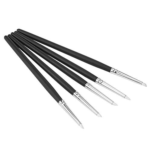 KIMISS Ton -Töpferwall -Stift Set 5pcs Silikon Weichkopfwerkzeuge für Kunstprojekte und Handwerk (Weißer Stiftspitze (0#)) von KIMISS