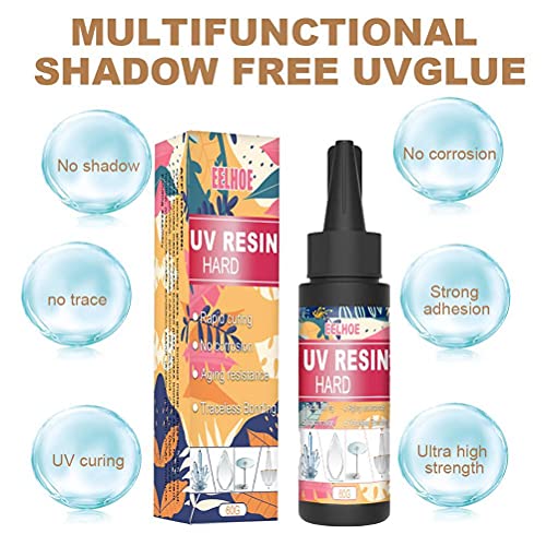 KIMISS UV -Harz -Kit Kristall Hartkleber mit UV Lampe Schnelles Härten Transparentes Epoxidharz für Schimmelpackung und Beschichtung (UV-Harz) von KIMISS