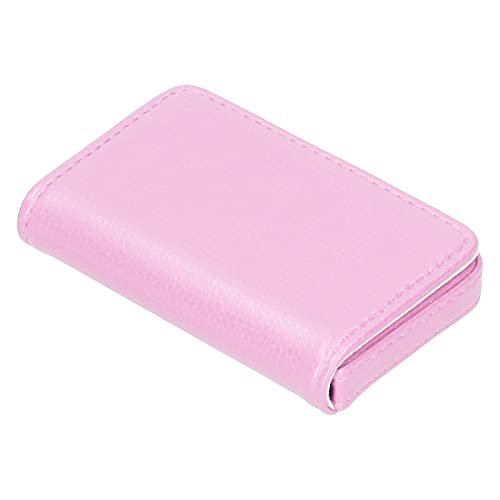 KIMISS Visitenkartenhalter mit Magnetischer Schnalle - Tragbarer Name Card -Hülle für Männer und Frauen Passt 15-20 Karten PU Leder Visitenkartenorganisator (001#) von KIMISS