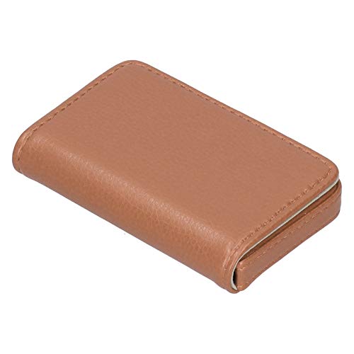 KIMISS Visitenkartenhalter mit Magnetischer Schnalle - Tragbarer Name Card -Hülle für Männer und Frauen Passt 15-20 Karten PU Leder Visitenkartenorganisator (001#) von KIMISS