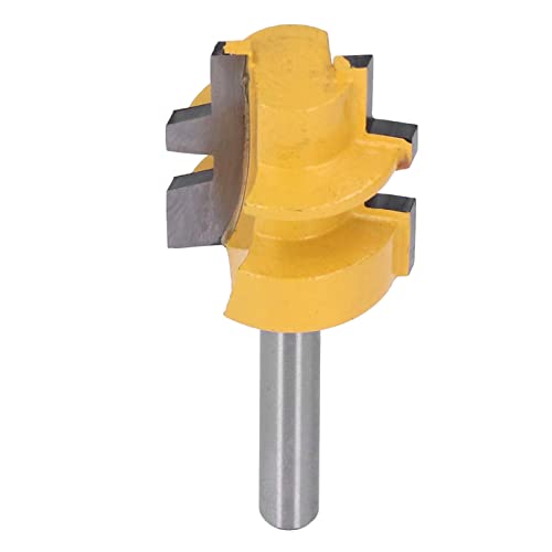 Reversible Klebstoffgelenk Router Bit mit 1/4 Zoll Rundem Schaft für Holzbearbeitung, Zahn -Schlitz -Mahlen Cutter, für Tischlereiprojekte von KIMISS
