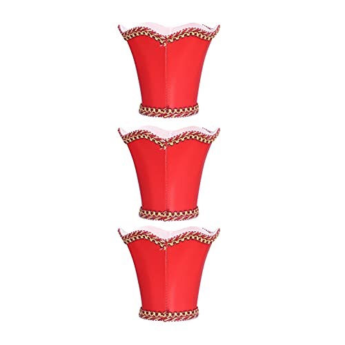 Stoff-Lampenschirm, Kerzenlampenschirm, Stoff, Eisen, 3 Stück, E14 Stoff-Lampenschirm, Moderner Clipon-Lampenschirm für Zuhause, Wand, Kerzenlampen, Kronleuchter, Rot Stoff-Lampenschirm, Kerzenlampenschirm, Stoff, Eisen, 3 Stück, E14 Stoff-Lampenschirm, Moderner Clipon-Lampenschirm für Zuhause, Wand, Kerzenlampen, Kronleuchter, Rot von KIMISS