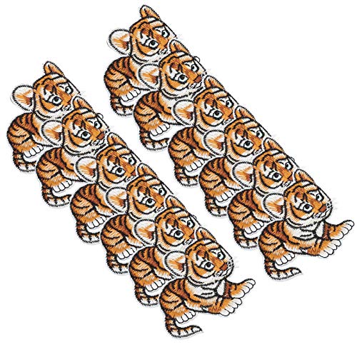 Tiger Iron Am Patch Set - 12 PCs Stickstoffaufkleber für DIY -Modezubehör, Ideal für Kleidung, Taschen und Projekte Tiger Iron Am Patch Set - 12 PCs Stickstoffaufkleber für DIY -Modezubehör, Ideal für Kleidung, Taschen und Projekte von KIMISS
