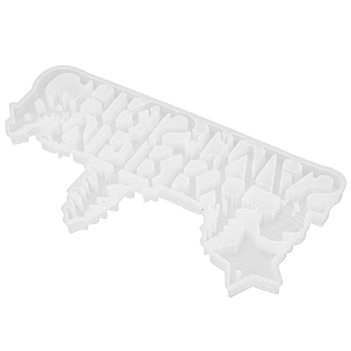 Weihnachtsharz, Silikonform Leicht Sauber Wiederverwendbar für die Herstellung von -Handwerksformen Sicheres Material 3D Brief Urlaub Dekorationen Home Ornamente Weihnachten von KIMISS