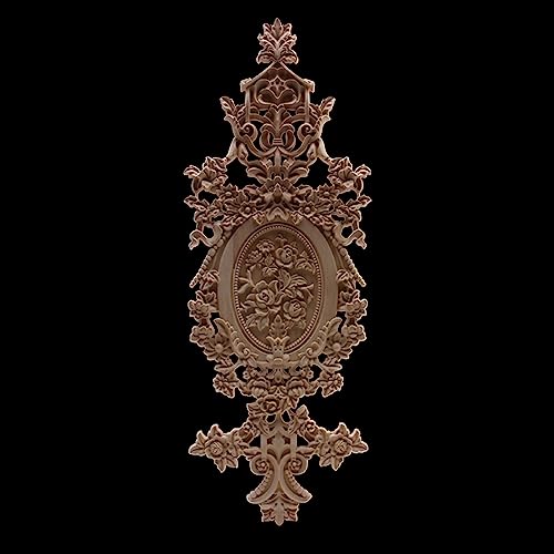 Holzverzierungen Dekoration Retro Holzapplikation Onlay Holzaufkleber Gummi Holzfiguren Blume Große Rosenkrone Blätter Dekorativ 61 X 23 X 1.8 Cm Holzverzierungen Dekoration Retro Holzapplikation Onlay Holzaufkleber Gummi Holzfiguren Blume Große Rosenkrone Blätter Dekorativ 61 X 23 X 1.8 Cm von KIMLUD