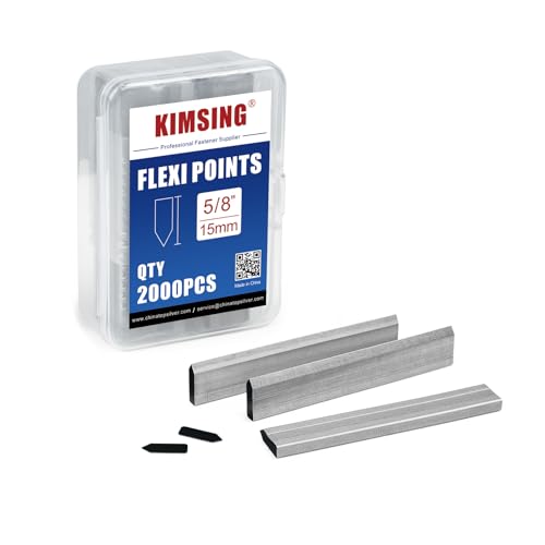 KIMSING Flexible Spitzen, 15 mm, 2000 Stück, kompatibel mit HM515- und P515-Punkt-Treibern, ideal für Bilderrahmen, Bilderrahmen und Kunstwerke von KIMSING