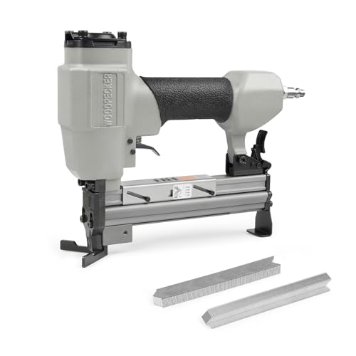 Woodpecker V1015 Pneumatischer Bilderrahmen V-Nagler passend für 7 mm bis 15 mm V-Nägel, Rahmenhefter oder Verbinder für Bilderrahmen von KIMSING