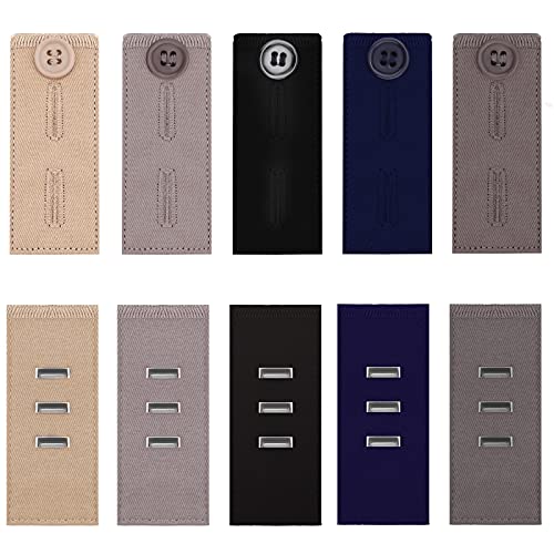 KINBOM 10 Stück Knopfver Längerung für Hosen, 2 Arten Waist Hook Extender für Kleid Jeans Hosen Khakis Hosen Mann und Frau KINBOM 10 Stück Knopfver Längerung für Hosen, 2 Arten Waist Hook Extender für Kleid Jeans Hosen Khakis Hosen Mann und Frau von KINBOM