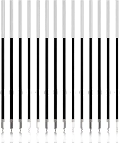 KINBOM 100 Stück Austauschbare Kugelschreiber-Nachfüllungen 0,7 Mm Mittlere Spitze Für Gel-Tinten-Nachfüllung Glattes Schreiben Für Einziehbaren Kugelschreiber (Schwarz) von KINBOM