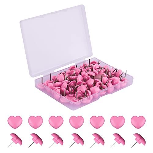 KINBOM 100 Stück Stecknadeln, 12mm Kunststoff Stecknadeln Rosa Stecknadeln mit Edelstahlspitze Herz Stecknadeln Dekorative Reißnägel für Korktafel Pinnwand Wanddekoration KINBOM 100 Stück Stecknadeln, 12mm Kunststoff Stecknadeln Rosa Stecknadeln mit Edelstahlspitze Herz Stecknadeln Dekorative Reißnägel für Korktafel Pinnwand Wanddekoration von KINBOM