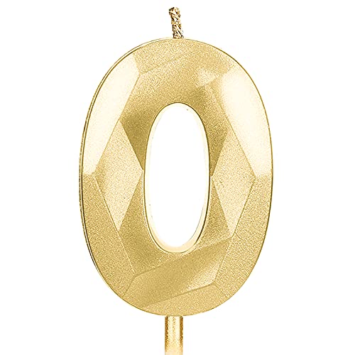 KINBOM 7cm Große Zahlen Geburtstagskerzen, Glitzer 3D Geburtstagstorte Kerzen Kuchendeckel Dekoration für Hochzeit Jubiläum Abschlussball Abschlussfeier Kinder Erwachsene Nummer 0 Gold KINBOM 7cm Große Zahlen Geburtstagskerzen, Glitzer 3D Geburtstagstorte Kerzen Kuchendeckel Dekoration für Hochzeit Jubiläum Abschlussball Abschlussfeier Kinder Erwachsene Nummer 0 Gold von KINBOM