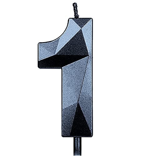 KINBOM 7cm Große Zahlen Geburtstagskerzen, Glitzer 3D Geburtstagstorte Kerzen Kuchendeckel Dekoration für Hochzeit Jubiläum Abschlussball Abschlussfeier Kinder Erwachsene Nummer 1 Schwarz KINBOM 7cm Große Zahlen Geburtstagskerzen, Glitzer 3D Geburtstagstorte Kerzen Kuchendeckel Dekoration für Hochzeit Jubiläum Abschlussball Abschlussfeier Kinder Erwachsene Nummer 1 Schwarz von KINBOM