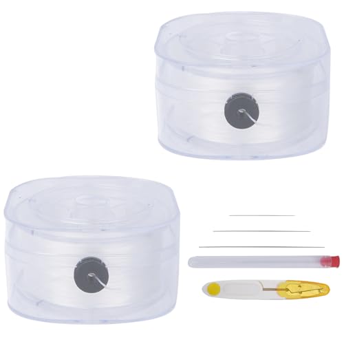 KINDPMA 2 Spulen Transparent Schmuckfaden 0.8mm*90m Gummiband für Armbänder Nylonschnur Elastisches Band Perlenfaden Nylonband Perlenband für Schmuckherstellung Perlenkette Halskette Basteln KINDPMA 2 Spulen Transparent Schmuckfaden 0.8mm*90m Gummiband für Armbänder Nylonschnur Elastisches Band Perlenfaden Nylonband Perlenband für Schmuckherstellung Perlenkette Halskette Basteln von KINDPMA