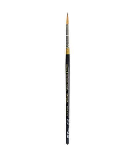 KINGART Original 9000-6 Round Series Premium Taklon Multimedia Artist Brushes, Painting Tools for Oil, Acrylic & Watercolor Runder Pinsel, Synthetisches Haar, Hartholz, Messing, schwarz/gold, 6 KINGART Original 9000-6 Round Series Premium Taklon Multimedia Artist Brushes, Painting Tools for Oil, Acrylic & Watercolor Runder Pinsel, Synthetisches Haar, Hartholz, Messing, schwarz/gold, 6 von KINGART