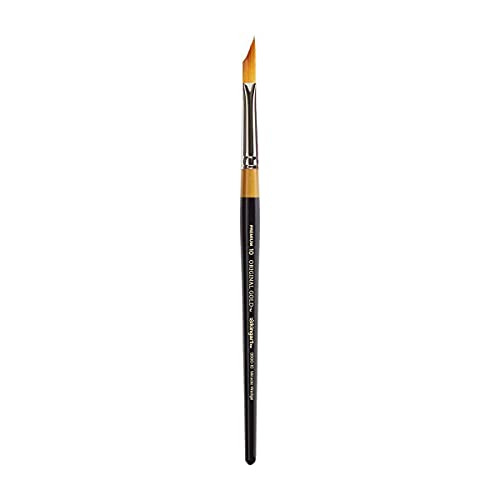 KINGART Original 9900-10 Miracle Tri-Wedge Serie Premium Taklon Multimedia Künstler Pinsel, Holz, schwarz/gold, Size 10 von KINGART