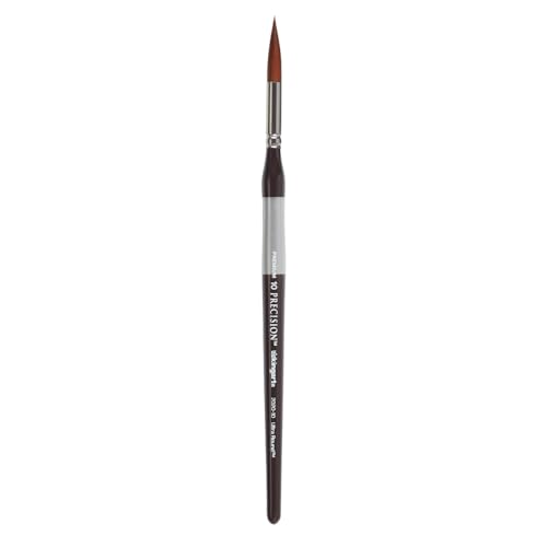 KingArt Precision 2020 Max Round Series, Amber Taklon Pinsel, ergonomischer Komfortgriff, Premium Künstlerpinsel, Größe 10 von KINGART