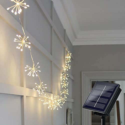 KINGCOO Feuerwerk Kupferdraht Lichter, Wasserdichte LED Löwenzahn Hängende Regenschirm Lichter Solar Vorhang Fee Lichterketten für Garten Schlafzimmer Party Hochzeit Weihnachtsdekor (100LED) KINGCOO Feuerwerk Kupferdraht Lichter, Wasserdichte LED Löwenzahn Hängende Regenschirm Lichter Solar Vorhang Fee Lichterketten für Garten Schlafzimmer Party Hochzeit Weihnachtsdekor (100LED) von KINGCOO