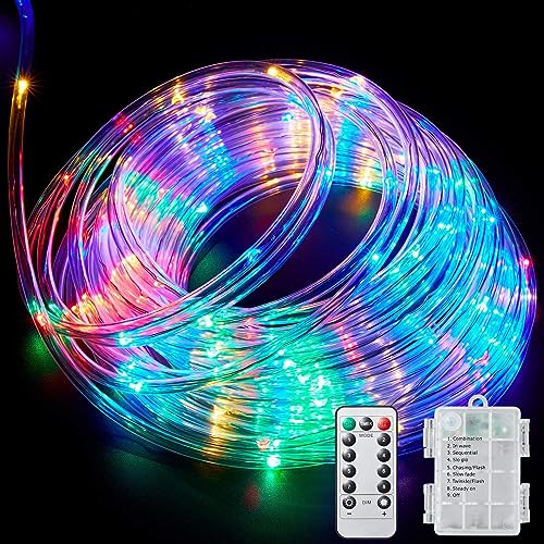 KINGCOO Lichterkette mit 200 LEDs, batteriebetrieben, wasserdicht, 20 m, 8 Modi, Kupferdraht, zum Aufhängen, Fernbedienung, Timer für Innen- und Außenbereich, Garten, Hochzeit, Party, von KINGCOO