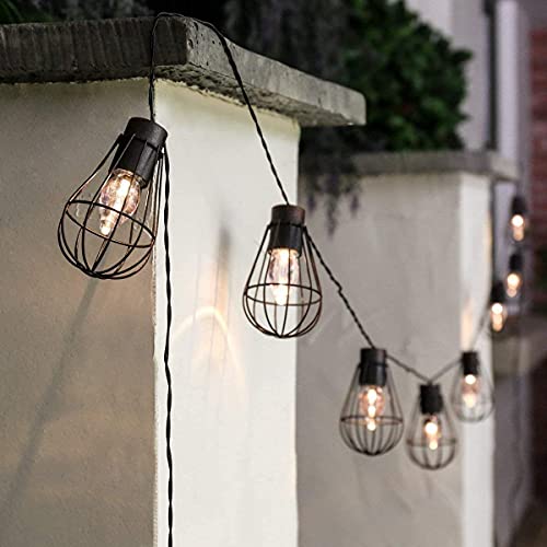 KINGCOO Solar Lichterkette Außen, Wasserdicht 3.8M 10LED Glühbirnen Vintage Metall Lampion Laterne Ambiente Lichterkette Aussen Beleuchtung Dekoration für Garten Innen Hochzeit Party Weihnachten KINGCOO Solar Lichterkette Außen, Wasserdicht 3.8M 10LED Glühbirnen Vintage Metall Lampion Laterne Ambiente Lichterkette Aussen Beleuchtung Dekoration für Garten Innen Hochzeit Party Weihnachten von KINGCOO