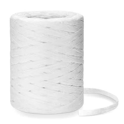 KINGLAKE 200M Bast Band,Naturbast Papierband, Bast Raffia Natur papierschnur, Packschnur für Handwerkliche Dekoration, Geschenkverpackung, Hochzeit, Valentinstag, Weben-Weiß KINGLAKE 200M Bast Band,Naturbast Papierband, Bast Raffia Natur papierschnur, Packschnur für Handwerkliche Dekoration, Geschenkverpackung, Hochzeit, Valentinstag, Weben-Weiß von KINGLAKE