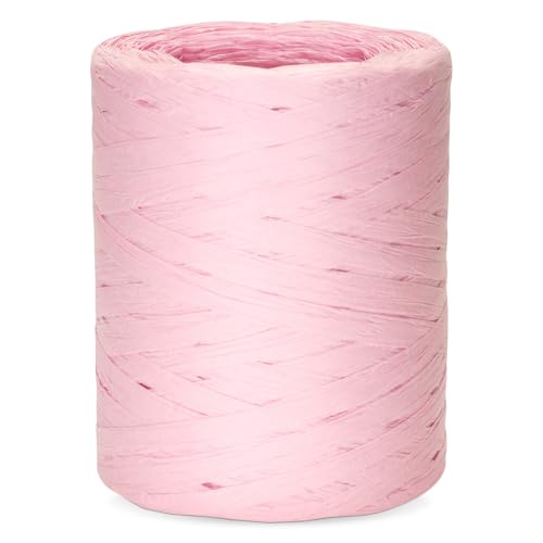 KINGLAKE 200m Naturbast Bastband, Bast Geschenkband Natur, Bast Band zum Basteln, Bastelbast Papierband, Packschnur Papier für Handwerkliche Geschenkverpackung Hochzeit Valentinstag-Rosa KINGLAKE 200m Naturbast Bastband, Bast Geschenkband Natur, Bast Band zum Basteln, Bastelbast Papierband, Packschnur Papier für Handwerkliche Geschenkverpackung Hochzeit Valentinstag-Rosa von KINGLAKE