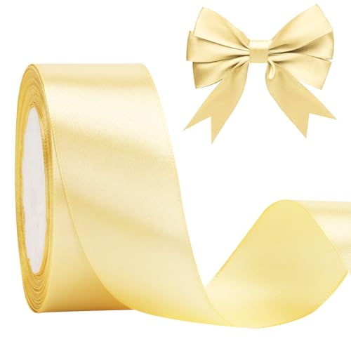 KINGLAKE 22M Geschenkband Gold, 4CM Schleifenband, Satinband, Seidenbänder, geschenkbänder stoff, Dekobänder für Hochzeit, Party, Weihnachten, Basteln KINGLAKE 22M Geschenkband Gold, 4CM Schleifenband, Satinband, Seidenbänder, geschenkbänder stoff, Dekobänder für Hochzeit, Party, Weihnachten, Basteln von KINGLAKE