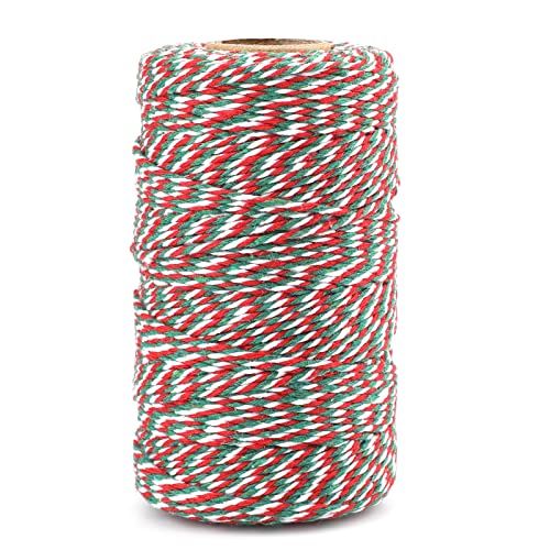 KINGLAKE 2mm Kordel Grün,Rot und Weiß,100M Baumwollschnur,Makramee Garn,Baumwollgarn Dünn,String Für Backen,Kochen in der Küche,DIY Basteln,Weihnachtsgeschen Kverpackung,Deko KINGLAKE 2mm Kordel Grün,Rot und Weiß,100M Baumwollschnur,Makramee Garn,Baumwollgarn Dünn,String Für Backen,Kochen in der Küche,DIY Basteln,Weihnachtsgeschen Kverpackung,Deko von KINGLAKE