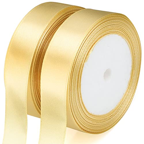 KINGLAKE 44M Geschenkband Gold, 2CM Schleifenband, Satinband, Seidenbänder, geschenkbänder stoff, Dekobänder für Hochzeit, Party, Weihnachten, Basteln KINGLAKE 44M Geschenkband Gold, 2CM Schleifenband, Satinband, Seidenbänder, geschenkbänder stoff, Dekobänder für Hochzeit, Party, Weihnachten, Basteln von KINGLAKE