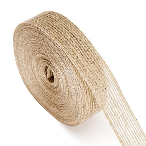 KINGLAKE Juteband Rolle 2cm Fein, 10M Juteband Jahrgang, Sackleinen Band Natür, Dekoband Jute Für DIY Handwerk Verpackung, Geschenk, Hochzeit, Weihnachten, Esstisch, Blumenstrauß Dekoration KINGLAKE Juteband Rolle 2cm Fein, 10M Juteband Jahrgang, Sackleinen Band Natür, Dekoband Jute Für DIY Handwerk Verpackung, Geschenk, Hochzeit, Weihnachten, Esstisch, Blumenstrauß Dekoration von KINGLAKE