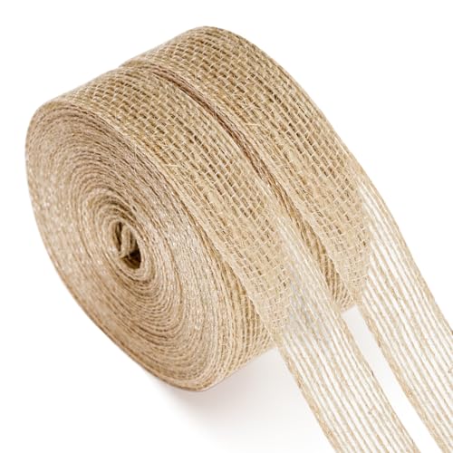 KINGLAKE Juteband Rolle 2cm Fein, 20M Juteband Jahrgang, Sackleinen Band Natür, Dekoband Jute Für DIY Handwerk Verpackung, Geschenk, Hochzeit, Weihnachten, Esstisch, Blumenstrauß Dekoration KINGLAKE Juteband Rolle 2cm Fein, 20M Juteband Jahrgang, Sackleinen Band Natür, Dekoband Jute Für DIY Handwerk Verpackung, Geschenk, Hochzeit, Weihnachten, Esstisch, Blumenstrauß Dekoration von KINGLAKE
