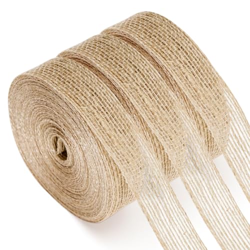 KINGLAKE Juteband Rolle 2cm Fein, 30M Juteband Jahrgang, Sackleinen Band Natür, Dekoband Jute Für DIY Handwerk Verpackung, Geschenk, Hochzeit, Weihnachten, Esstisch, Blumenstrauß Dekoration KINGLAKE Juteband Rolle 2cm Fein, 30M Juteband Jahrgang, Sackleinen Band Natür, Dekoband Jute Für DIY Handwerk Verpackung, Geschenk, Hochzeit, Weihnachten, Esstisch, Blumenstrauß Dekoration von KINGLAKE