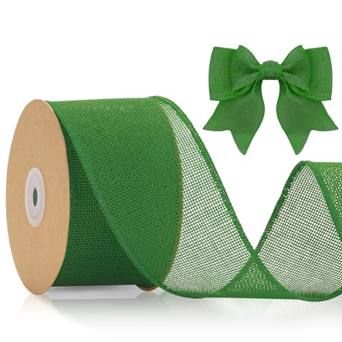 KINGLAKE Juteband 6cm Breit, 10M Grün Jute Band mit Draht, Geschenkband Naturband Jute, Sackleinen Decoband für DIY Handwerk, Geschenk, Hochzeit, Weihnachten, Esstisch, Herbstdekoration KINGLAKE Juteband 6cm Breit, 10M Grün Jute Band mit Draht, Geschenkband Naturband Jute, Sackleinen Decoband für DIY Handwerk, Geschenk, Hochzeit, Weihnachten, Esstisch, Herbstdekoration von KINGLAKE