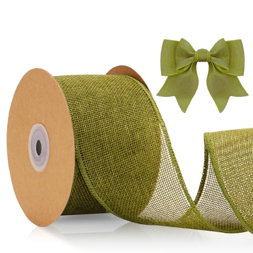 KINGLAKE Juteband 6cm Breit, 10M Salbeigrün Jute Band mit Draht, Geschenkband Naturband Jute, Sackleinen Decoband für DIY Handwerk, Geschenk, Hochzeit, Weihnachten, Esstisch, Herbstdekoration KINGLAKE Juteband 6cm Breit, 10M Salbeigrün Jute Band mit Draht, Geschenkband Naturband Jute, Sackleinen Decoband für DIY Handwerk, Geschenk, Hochzeit, Weihnachten, Esstisch, Herbstdekoration von KINGLAKE