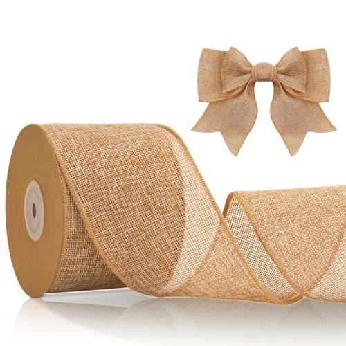 KINGLAKE Juteband 8cm Breit, 10M Natur Jute Band mit Draht, Geschenkband Naturband Jute, Sackleinen Decoband für DIY Handwerk, Geschenk, Hochzeit, Weihnachten, Esstisch, Herbstdekoration KINGLAKE Juteband 8cm Breit, 10M Natur Jute Band mit Draht, Geschenkband Naturband Jute, Sackleinen Decoband für DIY Handwerk, Geschenk, Hochzeit, Weihnachten, Esstisch, Herbstdekoration von KINGLAKE