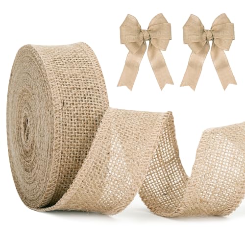 KINGLAKE Juteband Rolle 4cm Breit, 10M Juteband Jahrgang, Geschenkband Natür, Dekoband Jute Für DIY Handwerk Verpackung, Geschenk, Hochzeit, Weihnachten, Esstisch, Blumenstrauß Dekoration KINGLAKE Juteband Rolle 4cm Breit, 10M Juteband Jahrgang, Geschenkband Natür, Dekoband Jute Für DIY Handwerk Verpackung, Geschenk, Hochzeit, Weihnachten, Esstisch, Blumenstrauß Dekoration von KINGLAKE