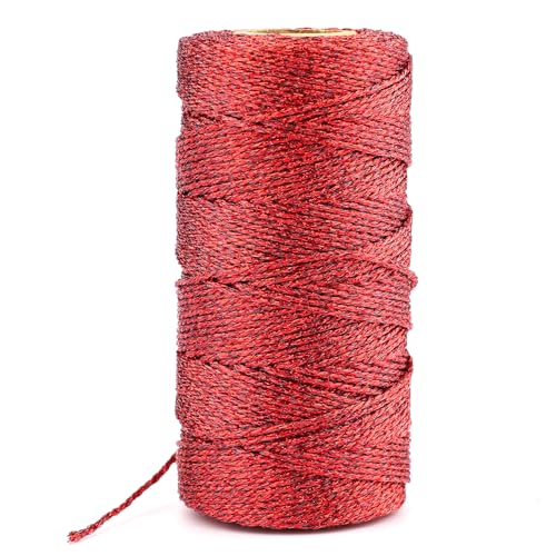 KINGLAKE Kordel Rot 1.5MM, Garn 100M, Schnur Rot, DIY Bastelschnur, Kordelband Unelastisch Zum Basteln, Hochzeitsdekoration, Weihnachtsdekoration oder Verpacken KINGLAKE Kordel Rot 1.5MM, Garn 100M, Schnur Rot, DIY Bastelschnur, Kordelband Unelastisch Zum Basteln, Hochzeitsdekoration, Weihnachtsdekoration oder Verpacken von KINGLAKE