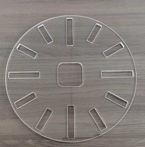 Kingria 25,4 cm Kaliber Uhr Vorlage Griff Fräser für Holzbearbeitung - 1/4 Zoll Dick DIY Board mit Zifferblättern und Acryl Inlay Kingria 25,4 cm Kaliber Uhr Vorlage Griff Fräser für Holzbearbeitung - 1/4 Zoll Dick DIY Board mit Zifferblättern und Acryl Inlay von KINGRIA