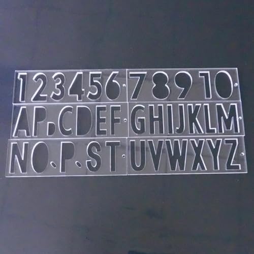 Kingria Großbuchstaben- und Zahlenfräs-Vorlage für Holzbearbeitung, 0,6 cm dick, DIY-Schilderherstellung, transparentes Kunststoff-Acryl-Inlay-Vorlagen-Set Kingria Großbuchstaben- und Zahlenfräs-Vorlage für Holzbearbeitung, 0,6 cm dick, DIY-Schilderherstellung, transparentes Kunststoff-Acryl-Inlay-Vorlagen-Set von KINGRIA