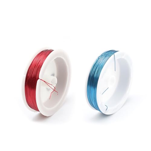 KINHARD 2 Stück Schmuckdraht, 0,5 mm Basteldraht, Weiches Schmuck Basteln Zubehör, Starke Plastizität, Verwendet für Schmuck, Kunsthandwerk, Knopfblume Modellierdraht KINHARD 2 Stück Schmuckdraht, 0,5 mm Basteldraht, Weiches Schmuck Basteln Zubehör, Starke Plastizität, Verwendet für Schmuck, Kunsthandwerk, Knopfblume Modellierdraht von KINHARD