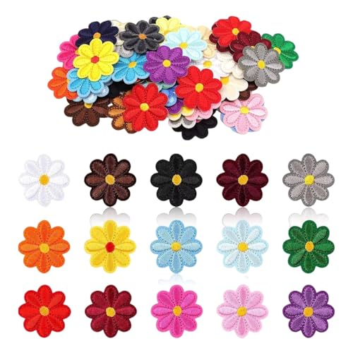 KINHARD Flicken zum Aufbügeln, 60 Stück Blumen Aufnäher zum Aufbügeln, 4 x 4 cm Patches zum Aufnähen, Gemischte Farben Bügelpatch, für Kleidung, Hüte, Taschen KINHARD Flicken zum Aufbügeln, 60 Stück Blumen Aufnäher zum Aufbügeln, 4 x 4 cm Patches zum Aufnähen, Gemischte Farben Bügelpatch, für Kleidung, Hüte, Taschen von KINHARD