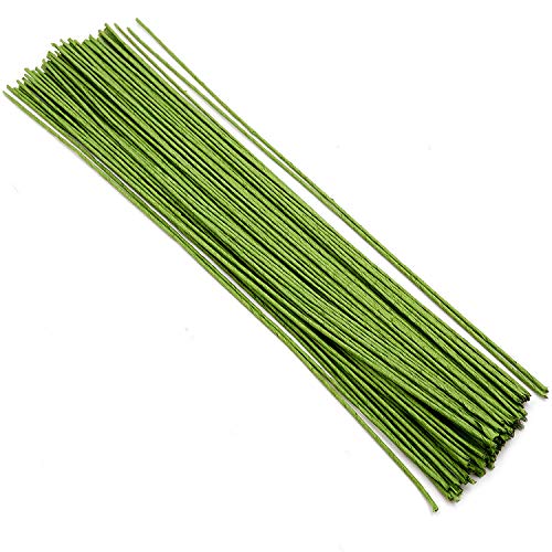 Blumendraht, 600 Stück, 14 Gauge, 40 cm x 2 mm (innen 18 Gauge) für DIY-Blumenarrangements und Dekorationen von KINJOEK