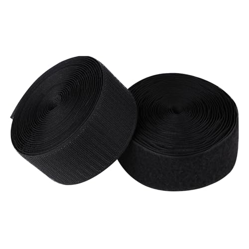 Klettband zum Aufnähen, ineinandergreifendes Klebeband, Klettband für Kleidung, Nähen, Handwerk und DIY-Projekte, 50 mm, 4,5 m, Schwarz Klettband zum Aufnähen, ineinandergreifendes Klebeband, Klettband für Kleidung, Nähen, Handwerk und DIY-Projekte, 50 mm, 4,5 m, Schwarz von KINMINGZHU