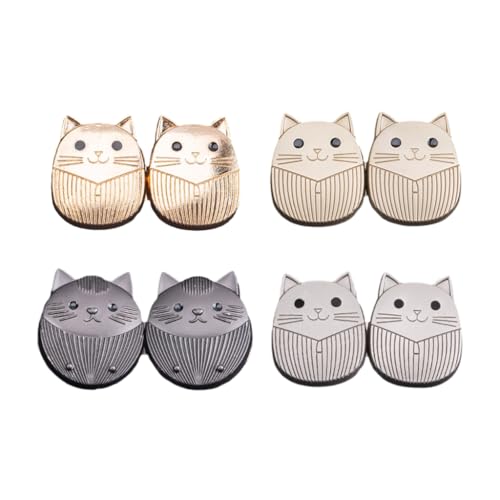 KINSPON 4 Paar Hosen-Taillenspanner Jeans Knopf Pin Schöne Katzen Taille Schnallen Abnehmbare Jeans Taille Schnalle für Hosen KINSPON 4 Paar Hosen-Taillenspanner Jeans Knopf Pin Schöne Katzen Taille Schnallen Abnehmbare Jeans Taille Schnalle für Hosen von KINSPON